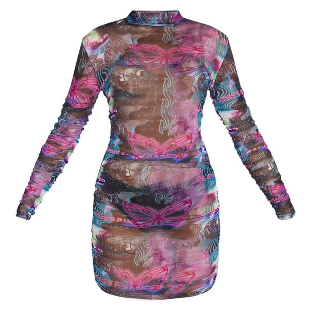 PrettyLittleThing Multicolor Mesh Top - Picture 5 of 10